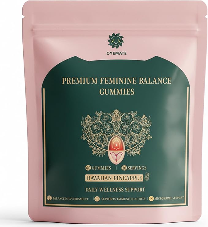 Feminine Balance Gummies - Pineapple Probiotics for Women for Premium Women’s Health &amp Wellness-Immune Support Hawaiian Pineapple60 Gummies (30 Servings)