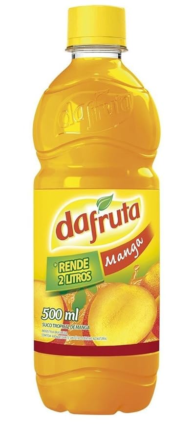 Dafruta Mango Juice Concentrate 16.9 Fl.oz | Suco Concentrado Manga 500ml (Pack of 04)