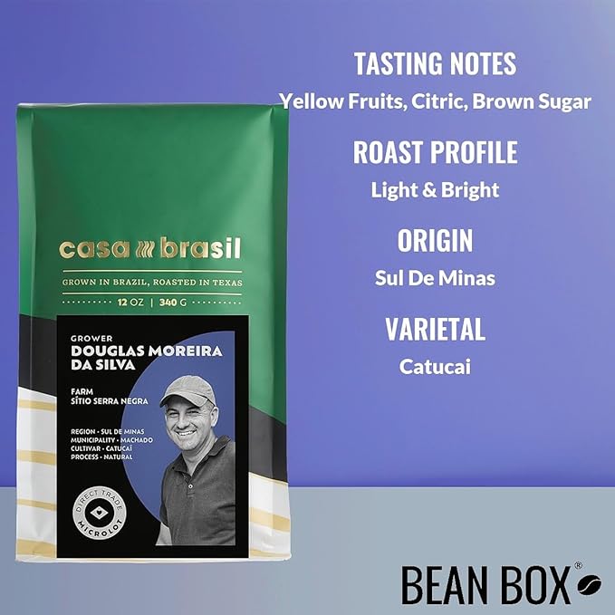 Sítio Serra Negra Microlot - Roasted by Casa Brasil Coffees - Whole Bean Coffee - 12 Ounce Bag