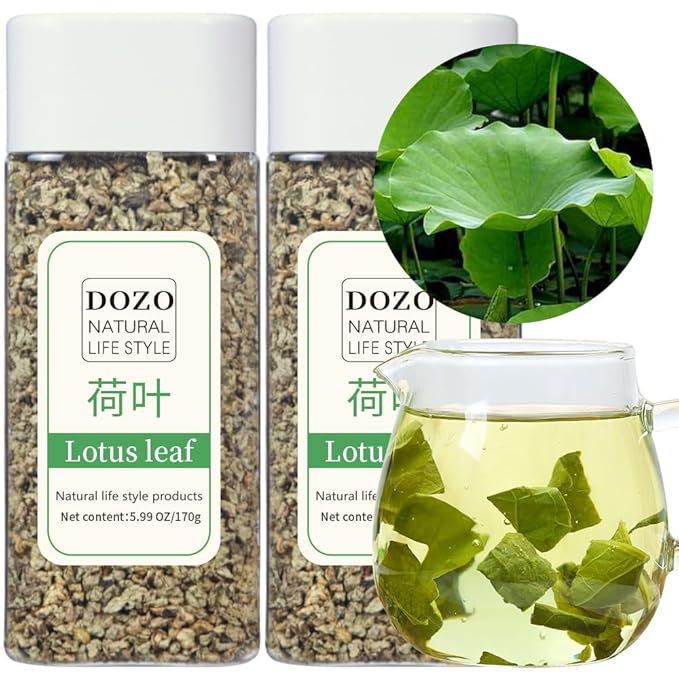 DOZO Lotus Leaf Lotus Leaves Tea Dried 11.98oz/340g Natural Loose Leaf Tea100% Herbal Tea Vegan Caffeine-Free 荷叶茶 荷葉