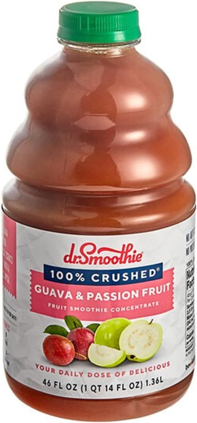 100% Crushed Guava Passion Fruit Smoothie Mix 46 fl. oz. WS-103DR100GUAP-NF