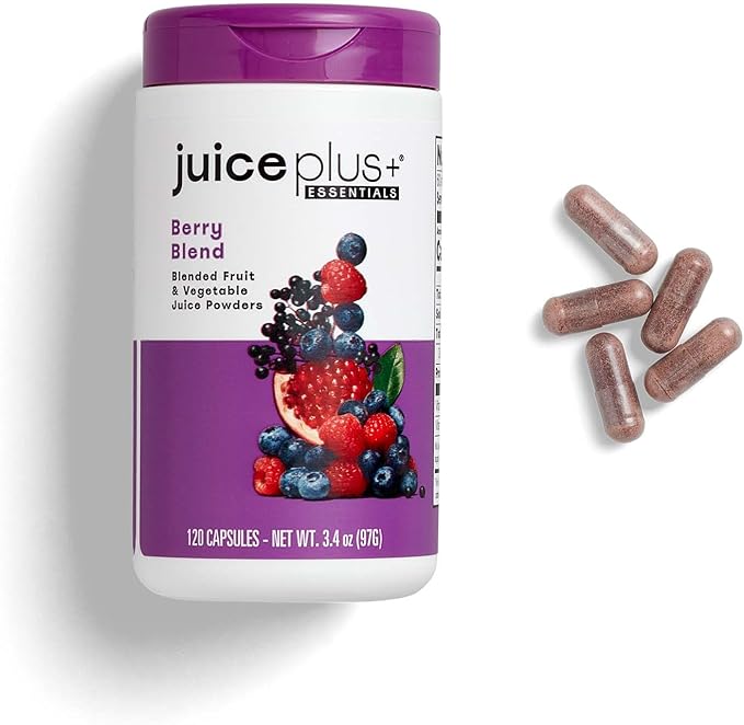 JuicePlus+ Berry Blend: with Concord Grape Blueberry Cranberry and More - Whole Food Based Vegan Plant-Based Vitamins - Gluten-Free Non-GMO Kosher - 1 Bottle (60 Servings)