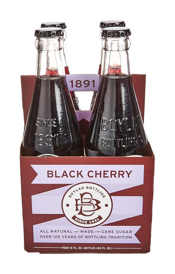 Boylan Bottling Co Black Cherry Soda 12 Fl Oz Bottles 4 Pack