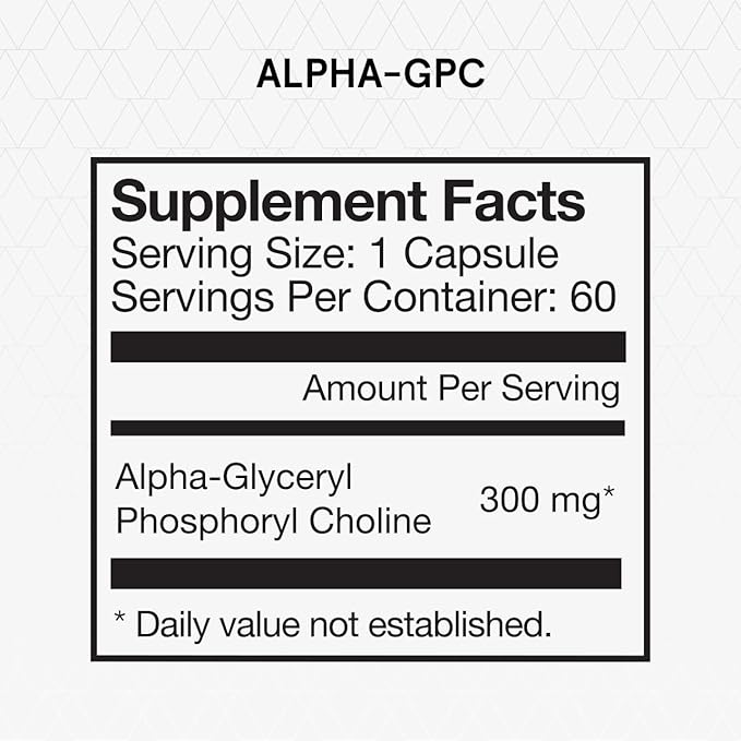 Momentous Alpha GPC Supplement - Cognitive Health &amp Function Support - NSF Certified for Sport - GMO- &amp Gluten-Free - 60 Servings