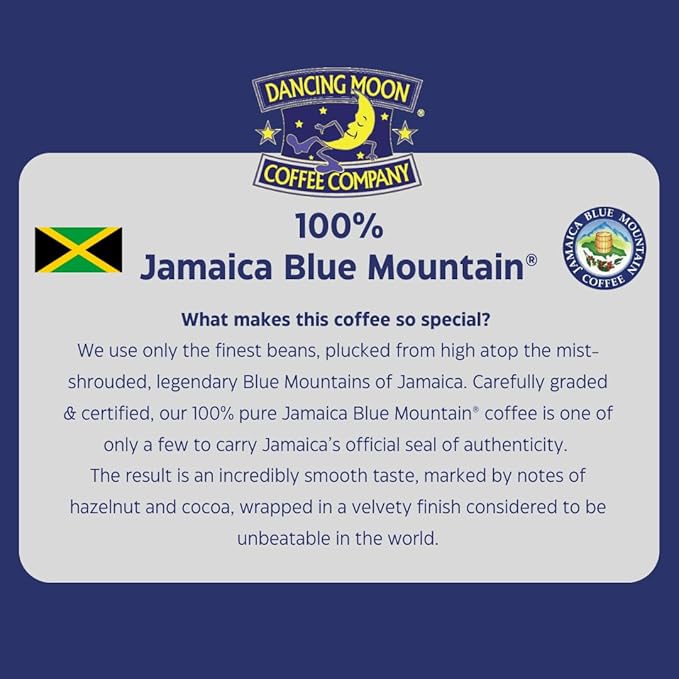 Dancing Moon 100% Pure Jamaica Blue Mountain® Ground Coffee - 8 oz Medium Roast