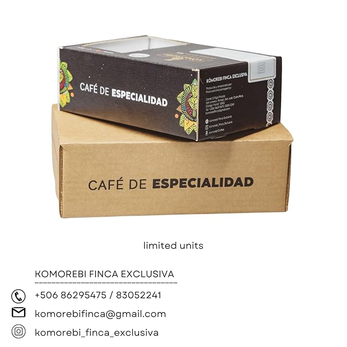KOMOREBI FINCA EXCLUSIVA - Special Edition Pack (8oz premium roasted coffee + Handmade Wood Craft Souvenir 4.7x3.2In) - from Tarrazu Costa Rica (Ground - Gold Diablito)