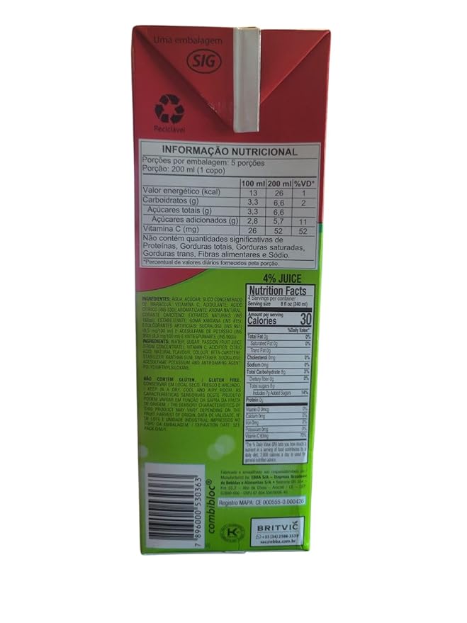 Maguary Nectar de Maracuja 33.8FL OZ (1L) – Passion Fruit Nectar Drink | Pack of 2x1L | Bundle – Brazil in Texas