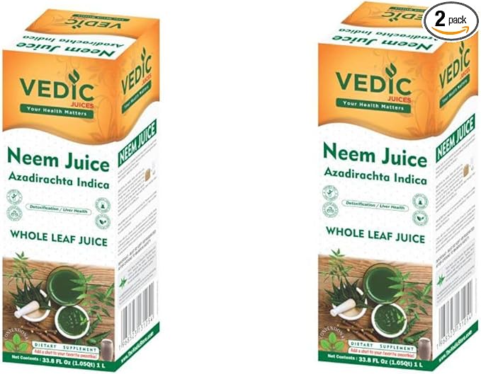 Vedic Neem Juice - (Pack of 2) - 33.8oz Ideal for Daily Use