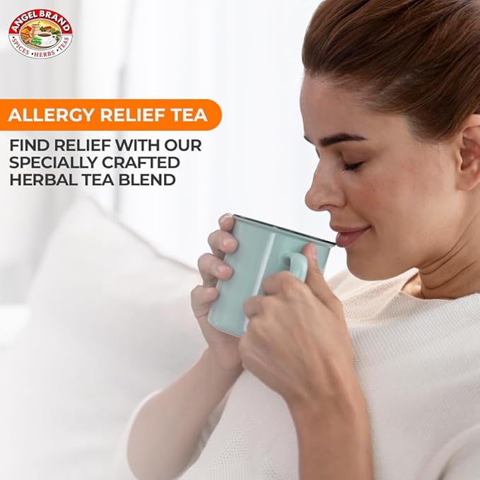 Angel Brand Allergy Relief Tea – Herbal Tea 25 Tea Bags Pack of 3 – Tea for Allergy Care Cough Relief &amp