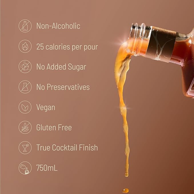 Tilden Cocktails Tandem Non-Alcoholic Cocktail Vegan and No Sugar Added Tart Cherry Bitter Orange American Oak 750ml
