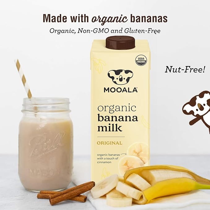Mooala – Organic Original Bananamilk 32 FL Oz (Pack of 6) – Shelf-Stable Non-Dairy Nut-Free Gluten-Free Plant-Based Beverage