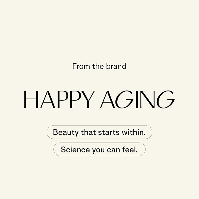 Happy Aging Marine Collagen Peptides Glow Shot 10000mg - Liquid Collagen for Women with Liposomal Delivery - Promotes Skin Hydration Elasticity &amp Radiance - Supports Hair &amp Nails 10 Shots