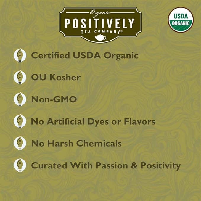Organic Positively Tea Company Yerba Mate Tea (Unsmoked) Loose Leaf 16 Ounce