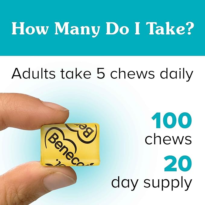Benecol® Soft Chews – New Easy Bite Chew – with Plant Stanols Clinically Proven to Help Lower Cholesterol – Chocolate Flavor – 100 Count Pouch