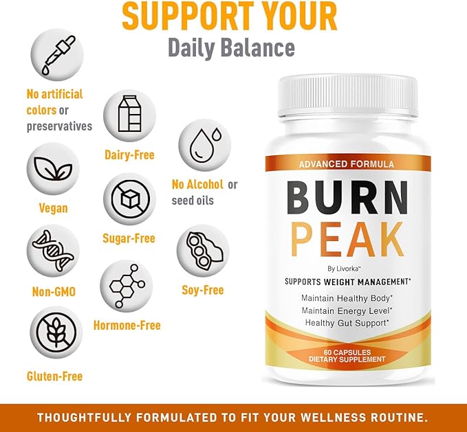 Burn Peak Capsules - Official BurnPeak Weight Pills Advanced Premium Support All Natural Burn Peak Pink Salt Trick Supplement for Overall Health &amp Wellness Reviews 60 Capsules for 1 Month