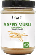bixa BOTANICAL Safed Musli Root Powder Ayurvedic Natural Herbal Supplement Pure Authentic Premium Quality | Gluten Free Non-GMO Steam Sterlized Vegan (3.5 Ounce (Pack of 1) Safed Musli)