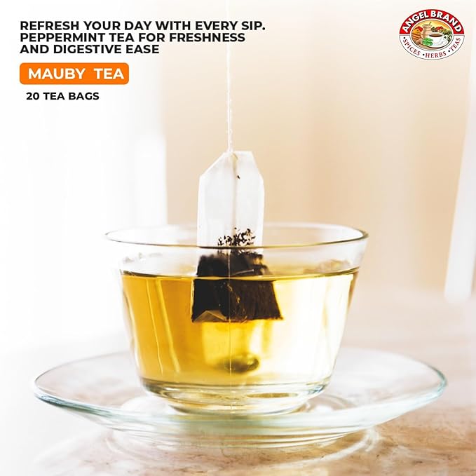 Angel Brand Mauby Bark Tea Bags 20 Pack of 3 – Herbal Mauby Tea for Digestion &amp