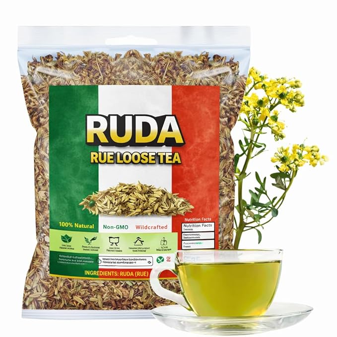 RUE Dried Herbs Ruda Seca Ruda Graveolens rue leaves and branches Dried Rue Leaves (Ruta graveolens) | Raw Herbal Ingredient Ruda Seca Té (8oz)