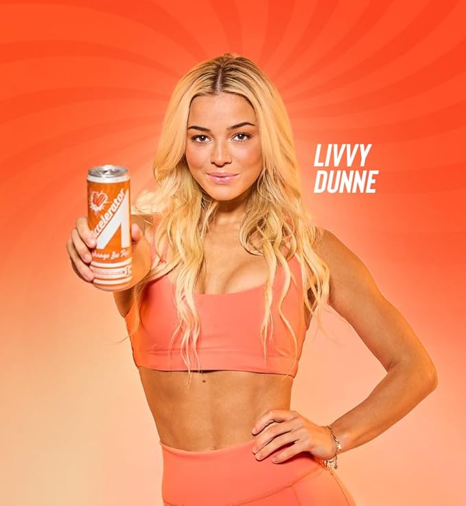 Accelerator Energy Drink Orange Ice Pop 12oz can (12 pack) Zero Sugar Sustained Energy from 100% Natural Caffeine (200mg from Green Coffee Bean &amp Green Tea extract)