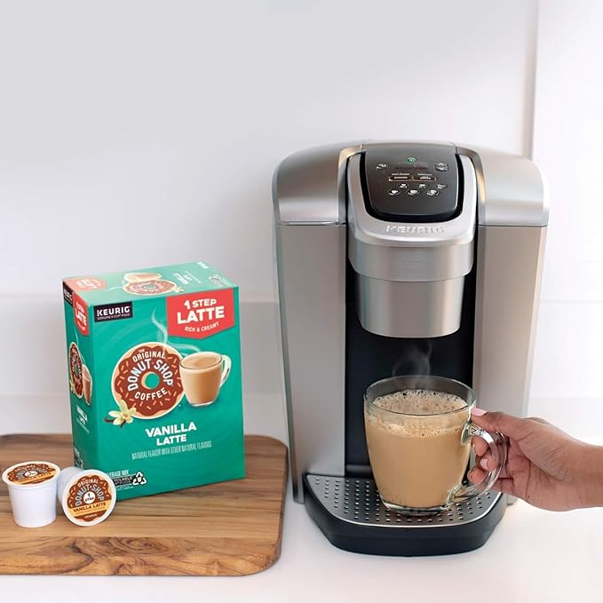 The Original Donut Shop Vanilla Latte Single-Serve Keurig K-Cups Flavored Coffee. Delightfully creamy. Deliciously dreamy. A Satisfyingly Sweet reward filled with Vibrant Vanilla Flavor!