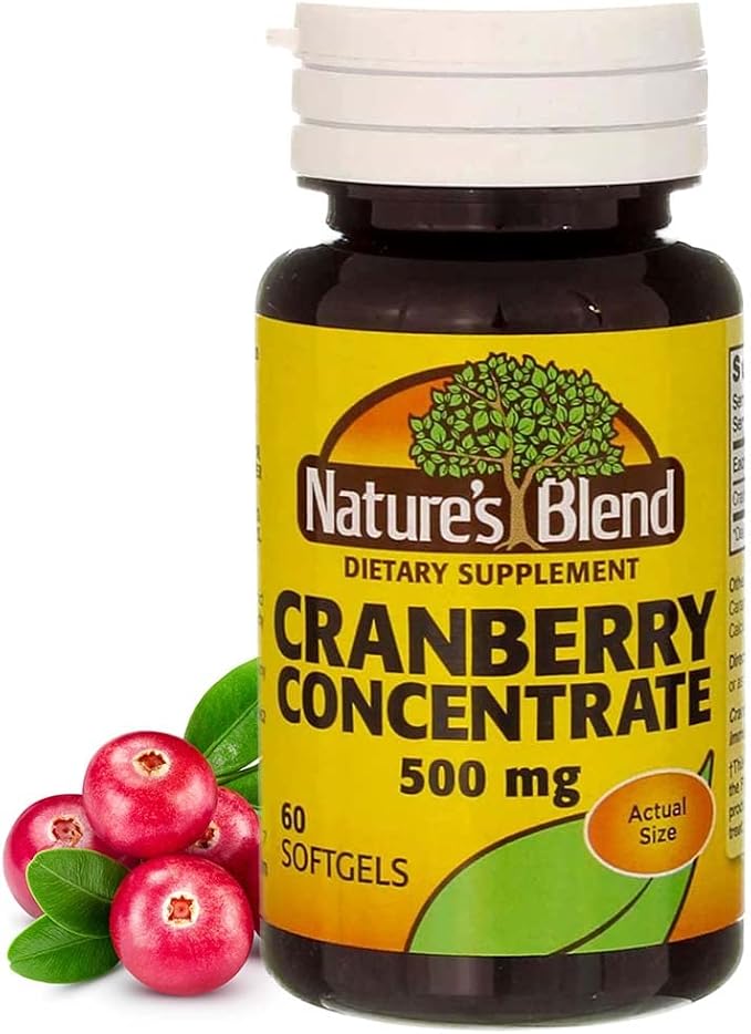 Nature's Blend Cranberry Concentrate 500 mg Soft Gels - 60 ct Pack of 3
