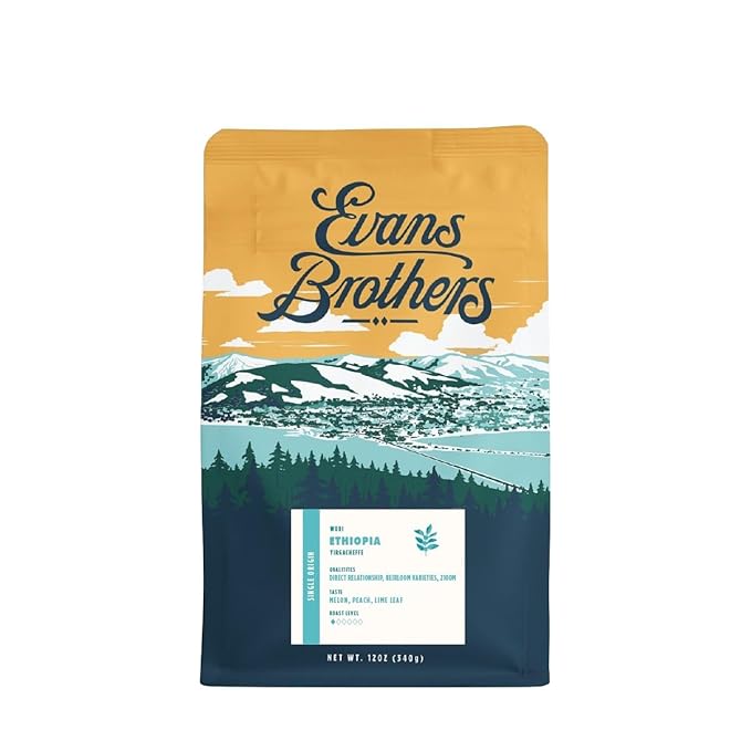 Ethiopia Wuri Yirgacheffe - Roasted by Evans Brothers Coffee - Whole Bean Coffee - 5 Pound Bag
