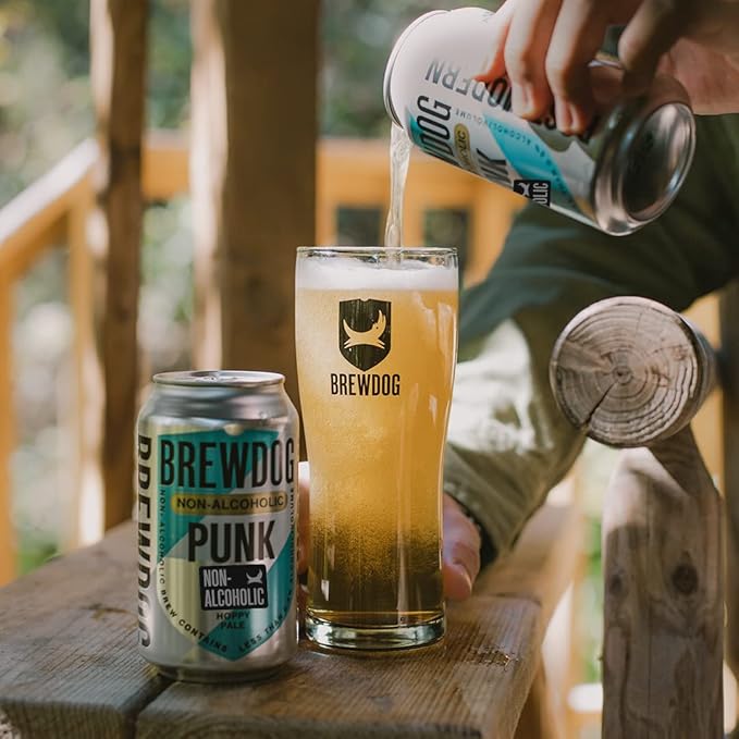 BrewDog 24-Pack of Punk AF | Non-Alcoholic Robust IPA | 20 Calories 2.3g Carbs Per Serving | 12oz Cans