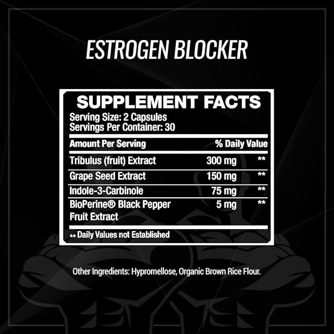 Iron Brothers Men’s Testosterone Support Supplement – I3C (Indole-3-Carbinol) Tribulus Terrestris &amp Grape Seed Extract – Metabolic &amp Performance Support Formula – 60 Vegan Capsules – 30 Day S