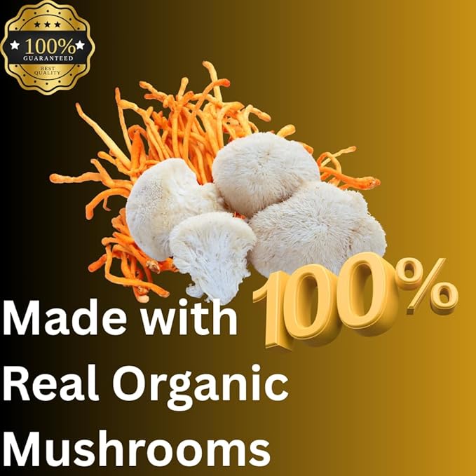 Morning Routine Mushroom Tincture High Potency Double Extracted 60 Daily Doses Lion's Mane and Cordyceps