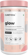 Collagen_Builder Glow Powder for Brighter &amp Youthful Skin Plant-Based Supplement with Rose Water Veg Beauty Protein Evening Primrose 100IU No Added Sugar 300gm for Men and Women