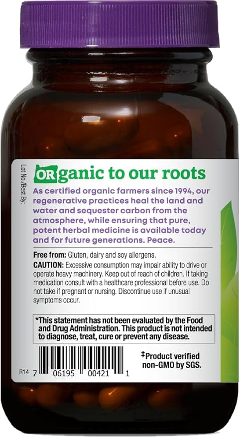 Oregon's Wild Harvest Organic Skullcap Vegan Capsules | Traditional Herbal Supplement 90 Count