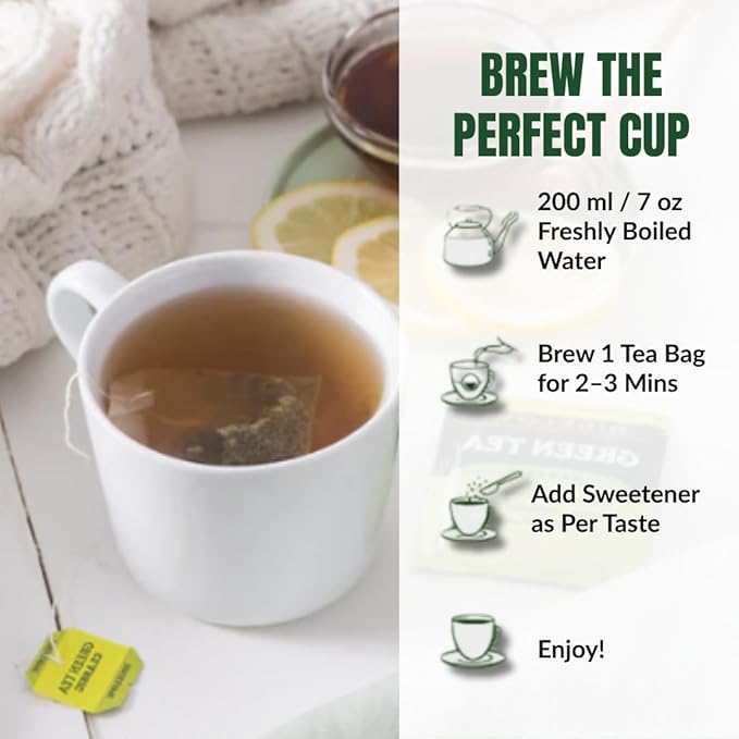 Premium Bigeloww Organic Green Tea 140 Count Individually Wrapped Tea Bags - For Daily Wellness &amp Antioxidant Boost - Packaged for Freshness