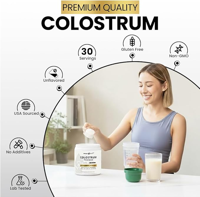 Colostrum + Keto Multi Collagen Peptide Powder Bundle – Hydrolyzed Collagen Protein with MCT Oil &amp Biotin &amp Pure Bovine Colostrum Unflavored Keto &amp Paleo Friendly 16.2 oz + 60g