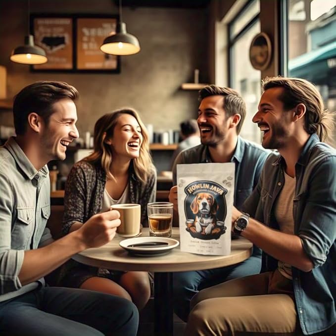 Howlin Java Mushroom Coffee Premium Ground Coffee with 1 gram each of Lion's Mane Chaga and Cordyceps. Increase Energy Focus and Immunity with our Adaptogenic blend! 28 servings