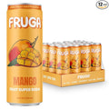 FRUGA Mango Sparkling Fruit Super Soda Prebiotic Soda Low Calorie Healthy Soda Benefits and Vitamin Boost 12 Fl Oz (Pack of 12)