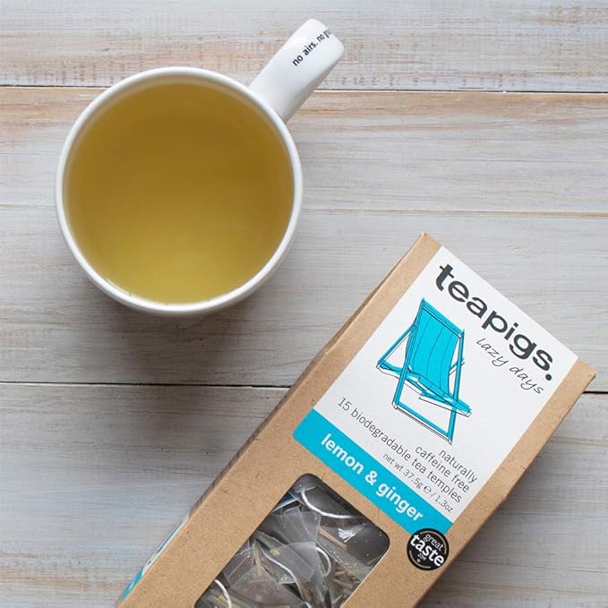 teapigs Herbal Tea Bags Made With Whole Leaves Pack of Tea bags Ginger Lemon 50 Count
