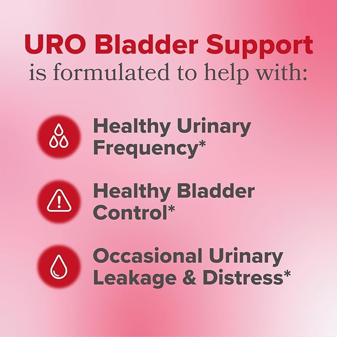 O Positiv URO Bladder Control Supplement for Urinary Urgency Frequency Leakage with Pumpkin Seed Extract Soy Germ Extract Saw Palmetto 30 Servings (Pack of 1)