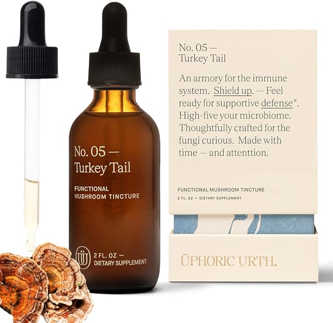Turkey Tail Mushroom Extract - Double Extracted Fruitbody Mushroom Tincture | Immunity Booster Manages Inflammation Soothes Aches Healthy Digestive Function Antioxidants (60 Servings)