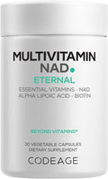 Codeage Multivitamin NAD Supplement - NAD+ Energy &amp Healthy Aging Support - Vitamin D3 K2 P5P Methylated B12 Alpha Lipoic Acid Folate Riboflavin Biotin B Complex Pills - Non-GMO - 30 Capsul