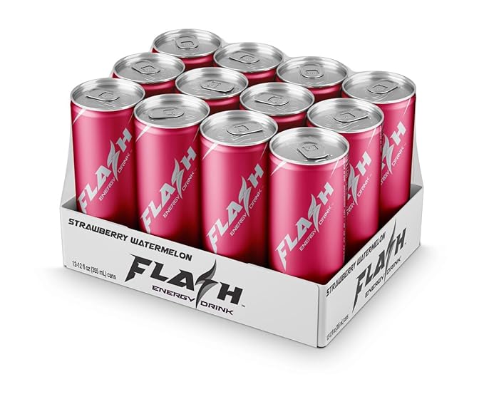 Flash Energy Drink | Elevate your Energy Focus and Performance | Natural | Non-GMO Vegan Gluten-Free Ingredients Organic Green Tea and Green Coffee Bean with 125 mg of Caffeine Enhanced with Es