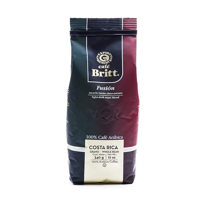Café Britt® - Costa Rican Blends Mixed Bundle Coffee (12 oz.) (3-Pack) - Whole Bean Arabica Coffee Kosher Gluten Free 100% Gourmet &amp Light Medium Dark &amp Dark Roast