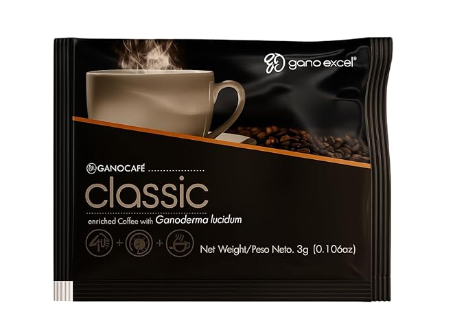 Ganoderma Lucidum Classic Black Coffee – 20 Sachets | Instant Reishi Mushroom Coffee | Sugar-Free Smooth &amp Bold Flavor | Herbal Coffee Drink