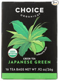 Choice Teas Organic Teas Premium Japanese Green 16 tea bags - 3PC