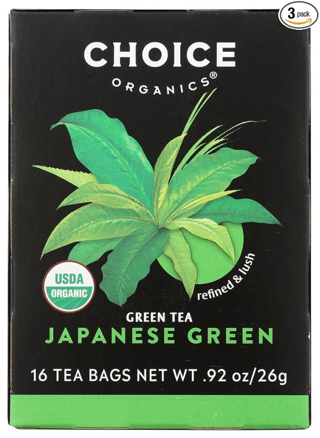 Choice Teas Organic Teas Premium Japanese Green 16 tea bags - 3PC