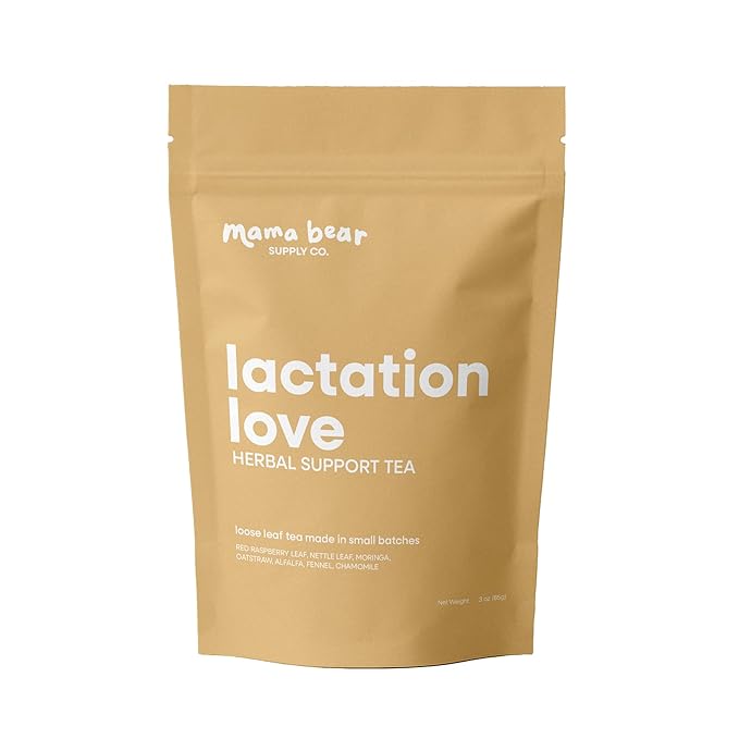 Lactation Love Support Tea with Red Raspberry Nettle Moringa Fennel Chamomile 3 oz Organic Herbal Blend 45 Servings
