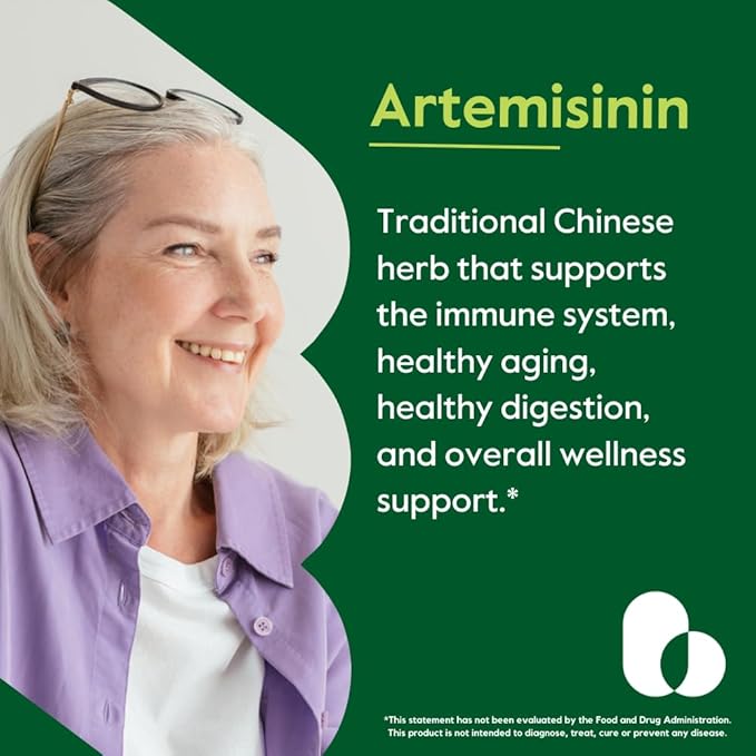 BESTVITE Artemisinin 500mg per Capsule (120 Vegetarian Capsules) (2x60) - No Stearates - No Flow Agents - No Fillers - Vegan - Gluten Free - Non GMO