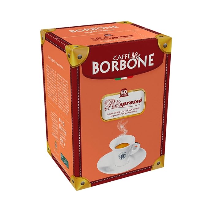 Caffè Borbone Red Blend Nespresso Compatible Espresso Coffee Pods 50 Count Espresso Pods