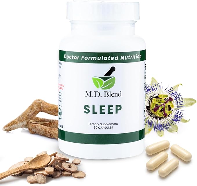 Sleep - Natural Sleep Aids for Adults with l theanine Supplement Ashwagandha Magnesium Valerian Root Melatonin - Non-Habit Forming Formula for Rejuvenating - 30 Capsules (Pack of 1)