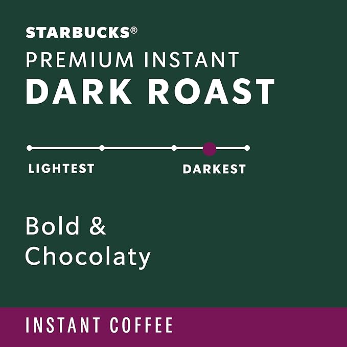 Starbucks Premium Instant Coffee Dark Roast Coffee Arabica Beans Three 3.17 oz Tins (Pack of 2)