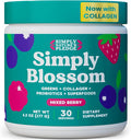Simply Blossom Nutrition - Daily Greens &amp Superfood Powder + Collagen + Probiotics for Women's Digestive Health &amp Bloating Relief. Help Your Health Bloom - 30 Day Supply